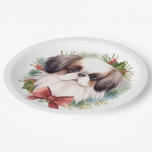 Japanischer Weihnachtsmann Weihnachtsmann Pappteller (Schrägansicht)