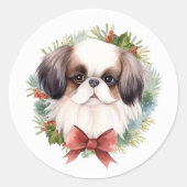 Japanischer Weihnachtsmann Weihnachtsmann Runder Aufkleber (Vorderseite)