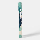 Japanischer Wellen-Drachen-Schuppen-Monogramm Case-Mate iPhone Hülle (Rückseite / Links)