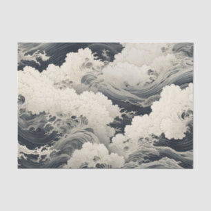 JAPANISCHER WELLENDRUCK TISSUE-PAPIER SEIDENPAPIER