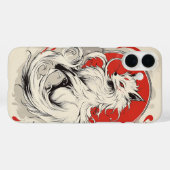 Japanischer White Kitsune Fuchs Case-Mate iPhone Hülle (Rückseite (Horizontal))