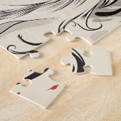 Japanischer White Kitsune Fuchs Puzzle (Seite)