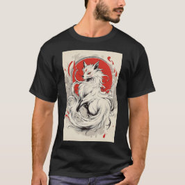 Japanischer White Kitsune Fuchs T-Shirt
