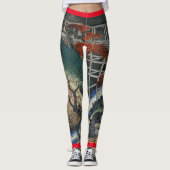 JAPANISCHER WOODBLOCK DRUCK DER DRUCKLeggings Leggings (Vorderseite)