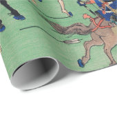 JAPANISCHER WOODBLOCK DRUCK DES BATTLE WRAPPING PA GESCHENKPAPIER (Rolleneckpunkt)