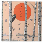 Japanischer Woodpecker Fliese (Vorderseite)
