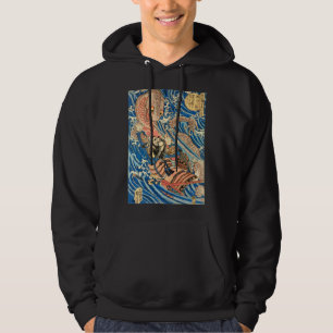 Japanischer Zauberer, der einen Sturmdrachen herau Hoodie