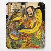 Japanischer Zauberer, der einen Sturmdrachen herau Mousepad (Vorne)