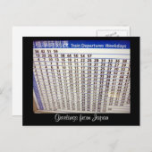 japanischer Zeitplan Postkarte (Vorne/Hinten)