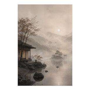 Japanischer Zen-See-Wandkunstposter Poster