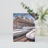 Japanischer Zug am Bahnhof Tokio Postkarte (Stehend Vorderseite)