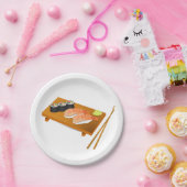Japanisches Abendessen Party mit Sushi-Art Pappteller (Party)