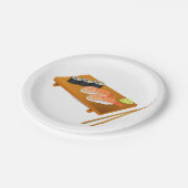 Japanisches Abendessen Party mit Sushi-Art Pappteller (Schrägansicht)
