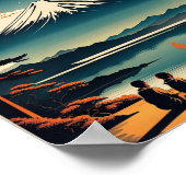 Japanisches AI Mt Fuji Camping Poster (Ecke)