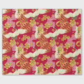 Japanisches angeredete Verpackung des Kimonos Geschenkpapier (Flach)