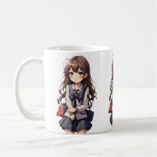 Japanisches Anime School Girl Kaffeetasse