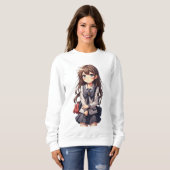 Japanisches Anime School Girl Sweatshirt (Vorne ganz)