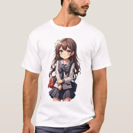 Japanisches Anime School Girl T-Shirt