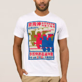 Japanisches Art-Déco-Bahnposter T-Shirt (Vorderseite)