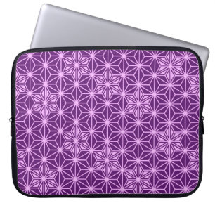Japanisches Asanoha-Muster - Amethyst lila Laptopschutzhülle