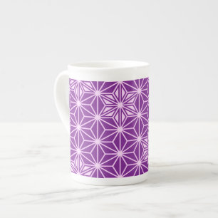 Japanisches Asanoha-Muster - Amethyst lila Porzellantasse