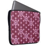 Japanisches Asanoha-Muster - Bordeaux Laptopschutzhülle (Vorne Rechts)