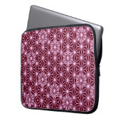 Japanisches Asanoha-Muster - Bordeaux Laptopschutzhülle (Vorderseite Links)