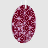 Japanisches Asanoha-Muster - Bordeaux Ornament (Vorderseite)