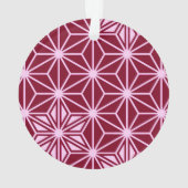 Japanisches Asanoha-Muster - Bordeaux Ornament (Rückseite)