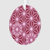Japanisches Asanoha-Muster - Bordeaux Ornament (Vorderseite)