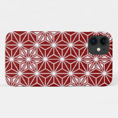 Japanisches Asanoha-Muster - dunkelrot Case-Mate iPhone Hülle (Rückseite (Horizontal))