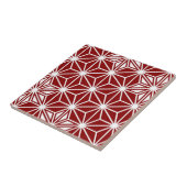 Japanisches Asanoha-Muster - dunkelrot Fliese (Seite)