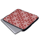 Japanisches Asanoha-Muster - dunkelrot Laptopschutzhülle (Vorne Knopf)