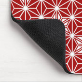 Japanisches Asanoha-Muster - dunkelrot Mousepad (Ecke)