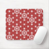 Japanisches Asanoha-Muster - dunkelrot Mousepad (Mit Mouse)