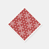 Japanisches Asanoha-Muster - dunkelrot Serviette (Ecke)