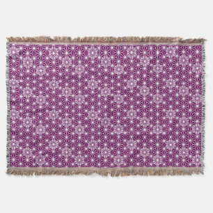 Japanisches Asanoha-Muster, Eggplant Lila Decke