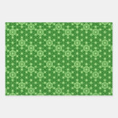 Japanisches Asanoha-Muster, grün, Burgund, blau Geschenkpapier Set (Vorderseite)