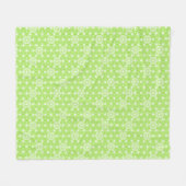 Japanisches Asanoha-Muster - hellgrüne Linse Fleecedecke (Vorderseite (Horizontal))