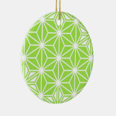 Japanisches Asanoha-Muster - hellgrüne Linse Keramikornament (Rechts)