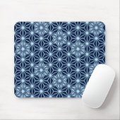 Japanisches Asanoha-Muster - Indidigo Blue Mousepad (Mit Mouse)
