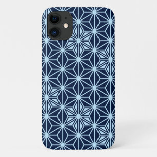Japanisches Asanoha-Muster - Indigoblau Case-Mate iPhone Hülle