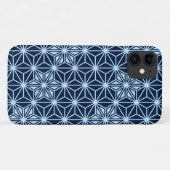 Japanisches Asanoha-Muster - Indigoblau Case-Mate iPhone Hülle (Rückseite (Horizontal))