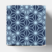 Japanisches Asanoha-Muster - Indigoblau Geschenkschachtel (Oben)