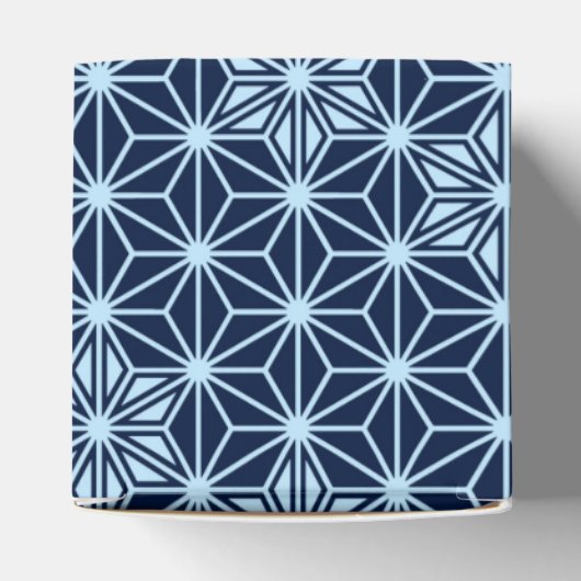 Japanisches Asanoha-Muster - Indigoblau Geschenkschachtel (Oben)