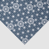 Japanisches Asanoha-Muster - Indigoblau und weiß Seidenpapier (Ausschnitt)