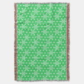 Japanisches Asanoha-Muster, Jade Green Decke (Vorderseite Vertikal)