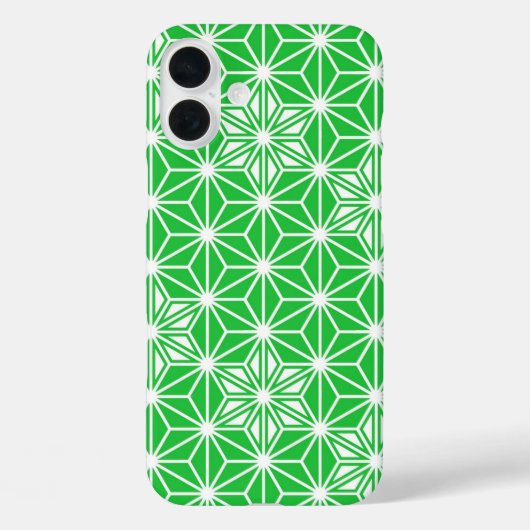 Japanisches Asanoha-Muster - Jadegrün Case-Mate iPhone Hülle (Rückseite)