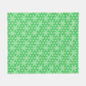 Japanisches Asanoha-Muster - Jadegrün Fleecedecke (Vorderseite (Horizontal))