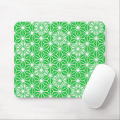 Japanisches Asanoha-Muster - Jadegrün Mousepad (Mit Mouse)